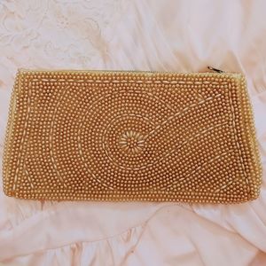 Vintage beaded domar clutch 1950s